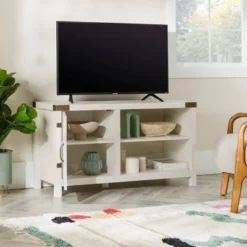 Clarabelle Rustic Industrial Barn Door TV Stand For TVs Up To 50" - Saracina Home -Saracina Home GUEST fefe7c85 4072 43ed 8c91 9087761446d9